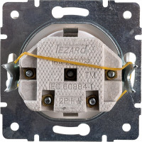Розетка LEZARD RAIN с защитой от детей керамика белая 703-0288-124
