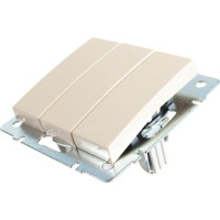 Тройной выключатель LEZARD RAIN крем 703-0388-109