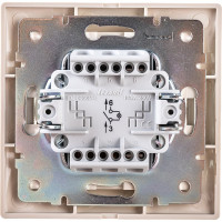 Выключатель с подсветкой LEZARD MIRA крем со вставкой 701-0303-111