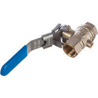 Шаровой кран с выхлопным отверстием в шаре RUB 3/8 DN10 PN14, ВР-ВР, серия BOLOGNA S.93, ручка S93C00