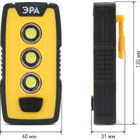 Рабочий фонарь ЭРА RB-802 серия Практик  6Вт COB 1Вт LED, пластик, 3xAAA, защита IP65, крючок Б0029180