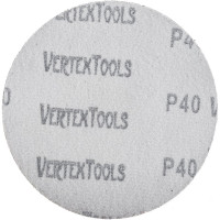 Круг абразивный под липучку (125 мм; Р40) Vertextools 12800-040