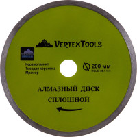 Диск алмазный сплошной для плиткореза (200х25.4 мм) Vertextools  04-200-6