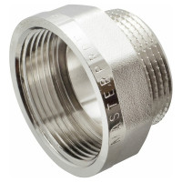 Переходник латунный никелированный с ребордой MPF 1.1/2" х 1.1/4" в/н ИС.072199