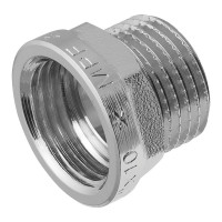 Удлинитель сантехнический MPF 1/2" на 10 мм шестигранный латунный никелированный для труб внутренняя-наружная резьба ИС.071977