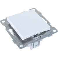 Выключатель GUSI ELECTRIC Ugra 2 клавиши, СУ,10А,250В, белый С11В2-001