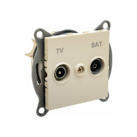 Розетка TV+ SAT GUSI ELECTRIC Ugra, оконечной, СУ, бежевый С11TS1-003