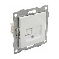 Телефонная розетка GUSI ELECTRIC Ugra МЕХ RJ12, одинарной, СУ, белый С11Т1-001