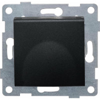 Розетка GUSI ELECTRIC Ugra МЕХ 1-ой с/з с з/ш и крышкой, СУ, 16А, 250В, графит С11Р91-010