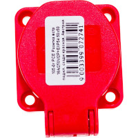 Встраиваемая розетка PCE 16A 250V 2P+E IP54 подключение сзади 50х50 красная 105-0r