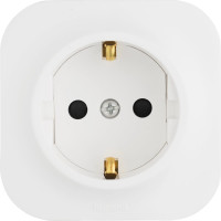 Розетка Legrand с заземлением Legrand Quteo со шторками IP20 16А 250В винтовые зажимы накладной монтаж белый 782220