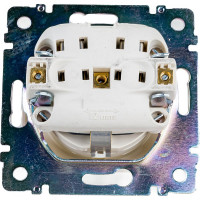 Розетка Legrand с заземлением Legrand Valena со шторками 16А 250В безвинтовые зажимы слоновая кость 774122