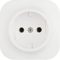 Розетка Legrand без заземления Legrand Quteo без шторок IP20 16А 250В винтовые зажимы накладной монтаж белый 782210