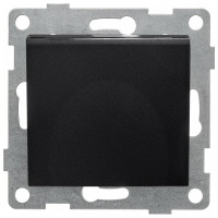 Розетка GUSI ELECTRIC Bravo 1-ой с/з с з/ш и крышкой, СУ, 16А, 250В, графит С10Р91-010