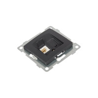 Телефонная розетка GUSI ELECTRIC Bravo RJ12, двойная, СУ, графит С10Т2-010