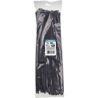 Хомуты-стяжки СИБИН ХС-Ч черные, 7.6х500 мм, 100 шт, нейлоновые, 3788-76-500