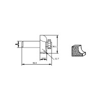 Фреза HM галтельная (38.1х15.8х12.7х56.8 мм) REDVERG 840601 6625684