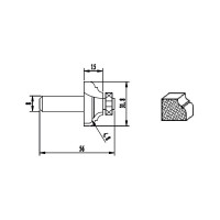Фреза HM профильная тип C (31.8х15х4.8х56 мм) REDVERG 840701 6625693