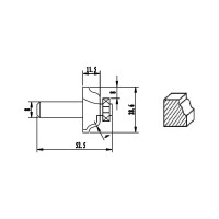 Фреза HM профильная тип B (8х11.5х4х52.5х28.6 мм) REDVERG 840681 6625691