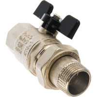 Шаровой полнопроходной кран с американкой STOUT 1" ВР/НР ручка бабочка SVB-0007-200025 RG00938T5RKH9U