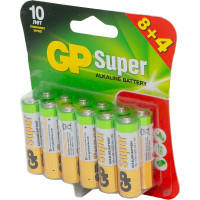 Алкалиновые батарейки GP Super Alkaline 15А АA - 12 шт. GP 15A8/4-2CR12