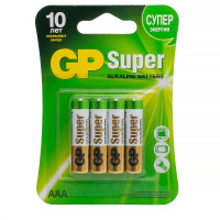 Алкалиновые батарейки Super Alkaline 24А ААA - 4 шт. GP 24A-2CR4