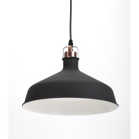 Металлический подвес ЭРА PL2 BK/RC E27, max 60W, d300 мм, шагрень черный/медь Б0037413