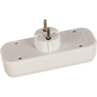 Разветвитель Smartbuy 3 гнезда без заземления плоский 10А 250B SBE-10-A02-3