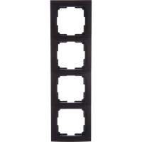 Рамка Smartbuy 4-местная пластик черная Нептун SBE-05b-Plastic-FR-4