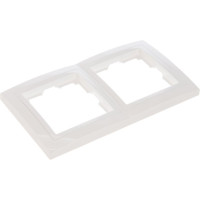 Рамка Smartbuy 2-местная пластик белая Нептун SBE-05w-Plastic-FR-2