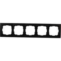 Рамка Smartbuy 5-местная пластик черная Нептун SBE-05b-Plastic-FR-5