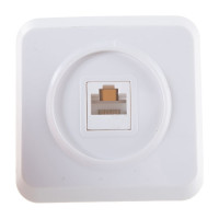 Компьютерная розетка Smartbuy RJ45 1-местная белая Юпитер SBE-03w-S1-RJ