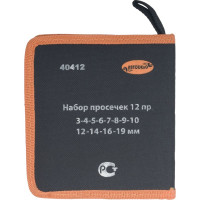 Набор просечек в сумке Автоdело 3-19 мм 12 шт. 40412 12068