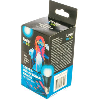 Светодиодная ультрафиолетовая лампа Uniel LED-A60-9W/UVAD/E27/FR PLZ07BK для дискотек UL-00005855