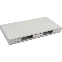Оптический кросс NIKOMAX 19", 1U, укомплектованный на 8 портов LC/UPC, SM 9/125 OS2, серый, полный NMF-RP08LCUS2-WS-ES-1U-GY