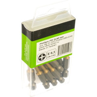 Биты фрезерованные TiN-half (10 шт; Ph2; 50 мм) D.BOR D-THT-PH02-050-010