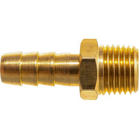 Штуцер пневматический наружная резьба 1/4- елочка 8 мм, 2 шт. + хомуты ROCKFORCE RF-MH04/05 RF-MH04/05(1880)