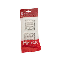 Горизонтальная рамка EKF Минск 2-местная белая Basic ERM-G-302-10