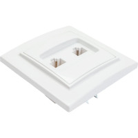 Розетка EKF Минск RJ-45+Phone СП белая  ERK00-135-10