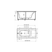 Прямоугольная ванна AQUATEK Альфа 170 ALF170-0000047 00000000179