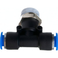 Фитинг Т-образный с наружной резьбой (10 мм; 1/2") для пластиковых трубок ROCKFORCE RF-SPB10-04(2074)