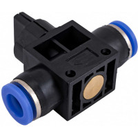 Фитинг с краном 8x8 мм для пластиковых трубок ROCKFORCE RF-SHVFF08-08