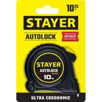 Рулетка с автостопом Stayer AutoLock 10м / 25мм 2-34126-10-25