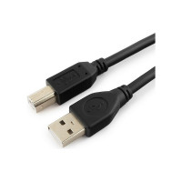 Кабель Cablexpert USB 2.0 Pro AM/BM, 1.8м, экран, черный, пакет CCP-USB2-AMBM-6