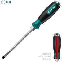 Ударная отвертка KRAFTOOL Impact, сквозной стержень из CrMo стали, 250033-8
