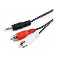 Кабель Cablexpert аудиоJack 3.5(M)/2xRCA, 2.5м, черный, пакет CCA-458-2.5M