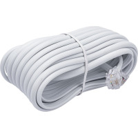 Кабель Cablexpert телефонный аппарат-розетка, 5 м, белый TC6P4C-5M
