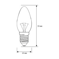 Электрическая лампа накаливания для ночников Camelion 7/P/CL/E14 прозрачная 220V 7W Е14 13912