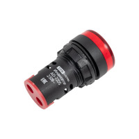 Лампа TDM ELECTRIC AD-22DS LED матрица, d22мм, красный, 230В SQ0702-0002