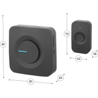 Электрический бытовой дверной звонок Elektrostandard DBQ23M WL 52M IP44 черный a045577